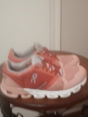 ON Cloud Women's Cloudflyer Running Sneaker Shoes Orange Ginger/White, Size 6